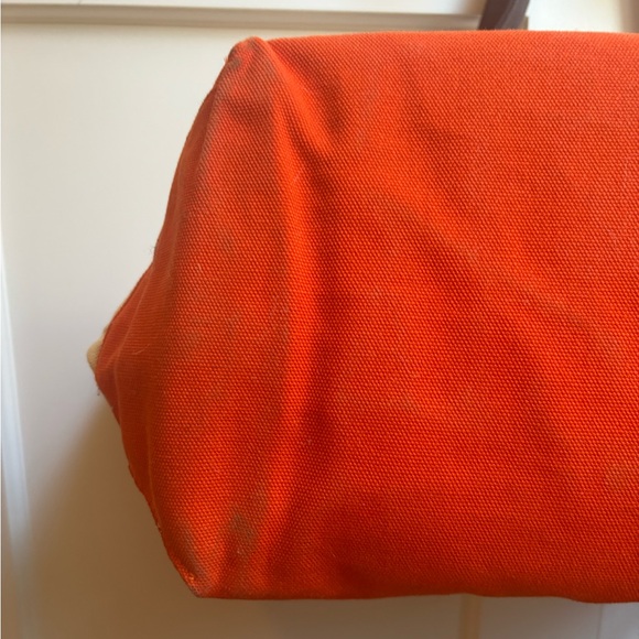 EUC Love Thy Beast Canvas Pet Carrier Tote in Natural & Orange - Picture 11 of 12